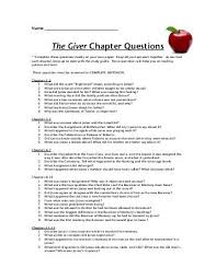 The giver essay Pinterest