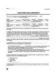 free land purchase agreement form pdf