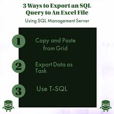 to export an sql query to an excel file