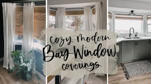 cozy modern bay window coverings you