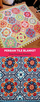 Persian Tile Blanket Free Crochet Pattern Crochet