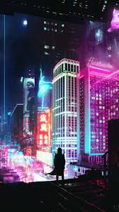 neon city lights cyberpunk