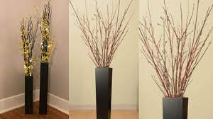 how to make long flower vase with