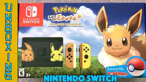 UNBOXING! Nintendo Switch Pokemon Let's Go Eevee Bundle - NEW Joy-Cons!  #Pikachu - YouTube