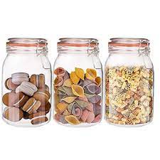 3 Pack 50 Oz Glass Jars With Airtight