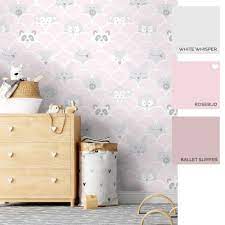 i love wallpaper hide and seek childrens wallpaper in pink