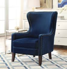 orson sapphire blue velvet chair