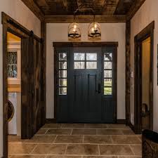 Entryway With A Blue Front Door