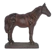 Cast Iron Horse Figurine Garden Decor