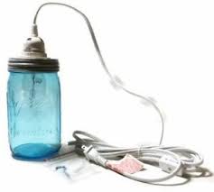 Mason Jar Pendant Light Kit For Wide Mouth Jar With 11 Black Or White Cord Ebay