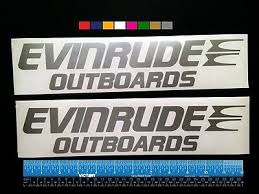 2 Two Evinrude Outboards Boats Marine Hq Decals 12
