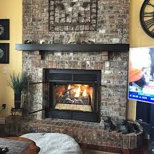 Wood Mantle Fireplace