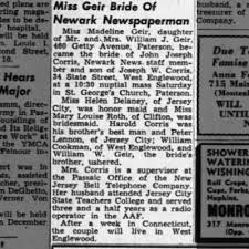 marriage of geir corris newspapers