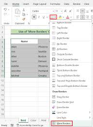 how to make grid lines bold in excel