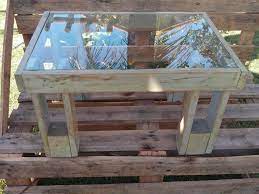 Pallet Wood Coffee Table With Glass Top