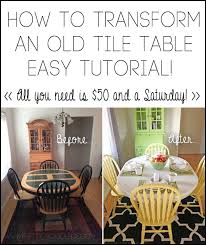 How To Transform An Old Tile Table Tutorial