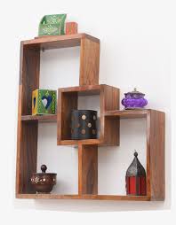 Multiple Shelves Wooden Wall Shelf