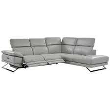 toronto silver leather power reclining