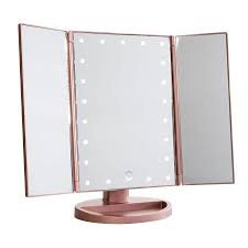 Touch Trifold Dimmable Led Makeup Mirror Impressions Vanity Co