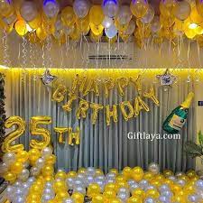 birthday decoration at home with balloons