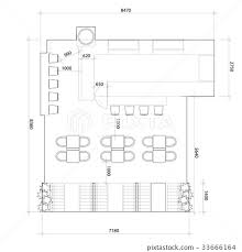 standard cafe furniture symbols on