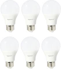 Amazonbasics 60 Watt Equivalent Soft White Non Dimmable 15 000 Hour Lifetime A19 Led Light Bulb 6 Pack Amazon Com