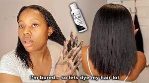 dying my relaxed hair jet black with