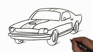 how to draw a clic mustang car