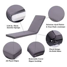 Lounge Chair Replacement Cushion Gray