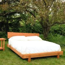 Cherry Enso Bed Queen Size Platform Bed