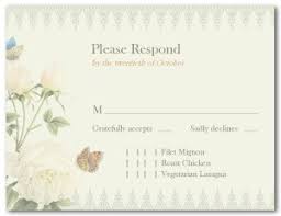 Printable Victorian Wedding Response Card Template