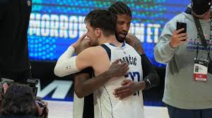 Authentic, swingman and replica paul george jerseys, with prices and what's available to buy online. Luka Doncic Didn T Want Fans To Body Shame Him Mavs Star Appeared To Reject Paul George S Jersey Swap After Game 7 Loss Vs Clippers The Sportsrush