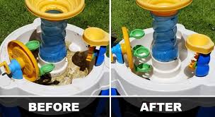 a convenient way to clean outdoor toys