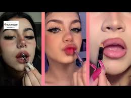 viral lip tutorial makeup tiktok