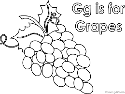 You can use our amazing online tool to color and edit the following grapes coloring pages. Letter G Is For Grapes Coloring Page Coloringall