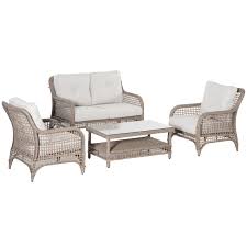 Outsunny 4pc Outdoor Patio Furniture