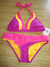 Details About New Reebok Sz L Swimsuit Bikini 2 Pc 88 Retail Chlorine Resistant Pink