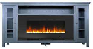 somerset 70 blue electric fireplace tv