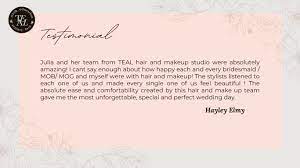 teal hair makeup studio