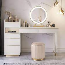 white makeup vanity set dressing table