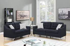 Cheap sofa set for living room are available in various materials such as wood, cane, bamboo and soft sets, to cater to unique aesthetic choices and provide ultimate comfort to the user. Pricebusters Special Black Sofa Love Under 500 U135 Black Living Room Sets Price Busters Furniture