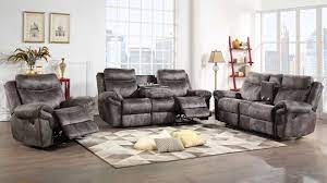 nashville reclining sofa set gray