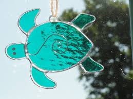 Sea Turtle Hanging Stained Glass