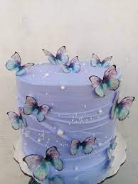 Violet Butterfly Cake gambar png
