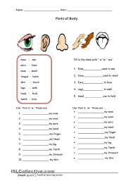 A basic body parts vocabulary worksheet for english language learners using pictures to help students learn new vocabulary in an interesting way. Part Of Body 1st Grade Worksheets Map Skills Worksheets First Grade Worksheets