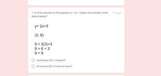 3 9 A Solution To The Equation Y 2x