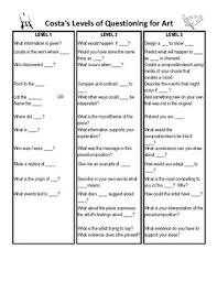 Costas Level Of Questions Worksheets Teaching Resources Tpt