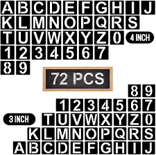 All fonts can work and we recommend 10 mil mylar film. Buy 72 Pcs 4 Inch Letter Stencils And 3 Inch Letter Stencils Set Letter And Number Stencils For Painting On Wood Glass Door Car Body Journaling Scrapbook Online In Germany B07ydmlpjf