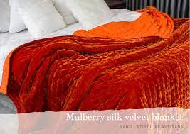 Velvet Throw Blanket Handmade Bedding