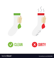 dirty socks in hand vector image
